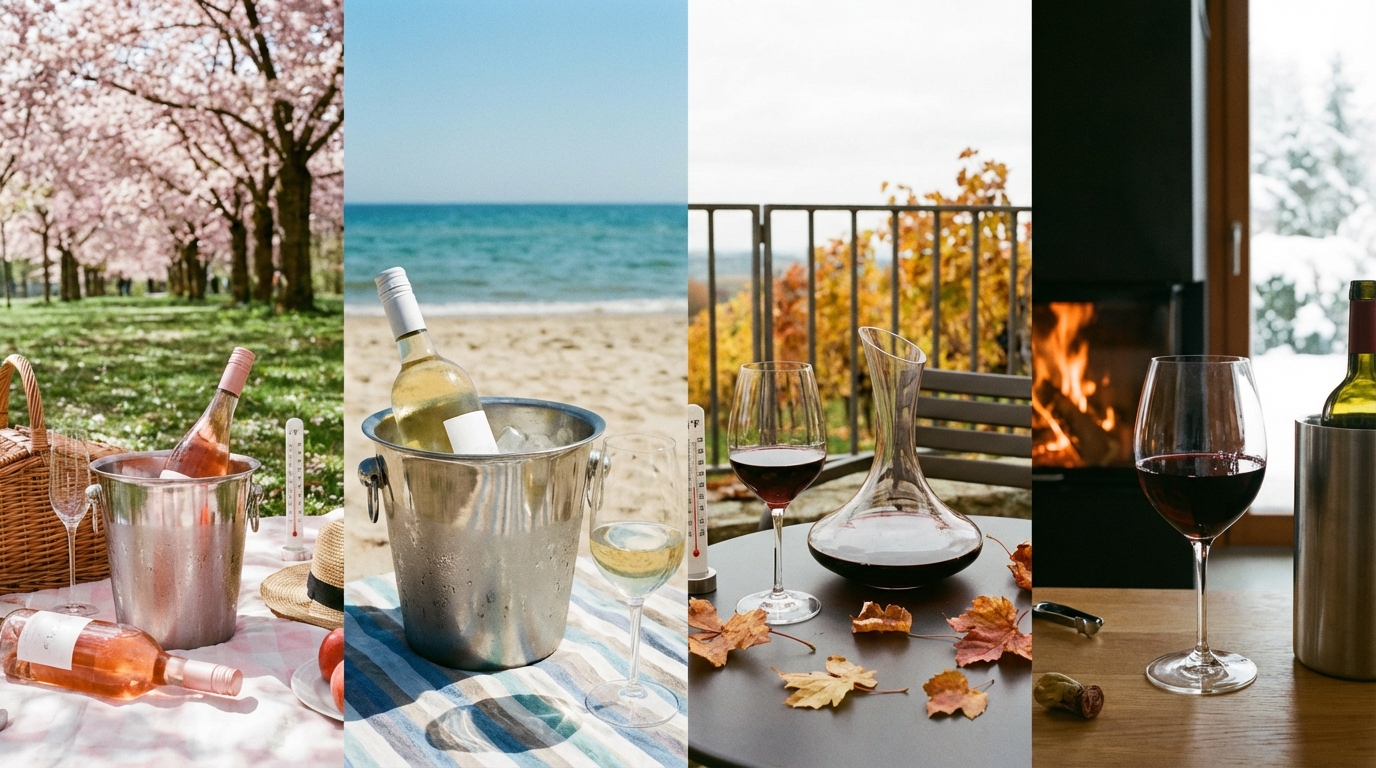 季節・シーン別のワイン適温調整術