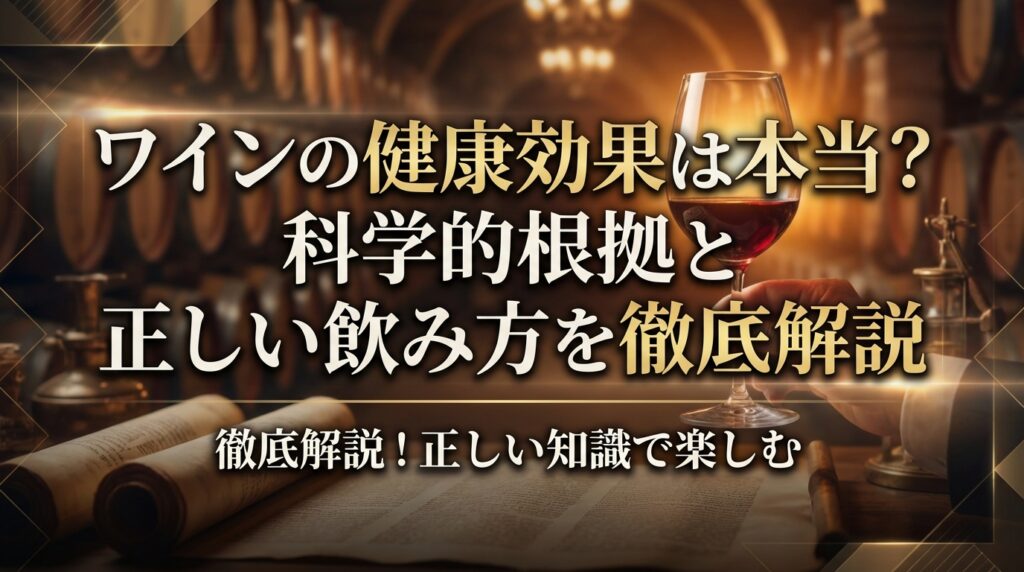 ワインの健康効果は本当？科学的根拠と正しい飲み方を徹底解説