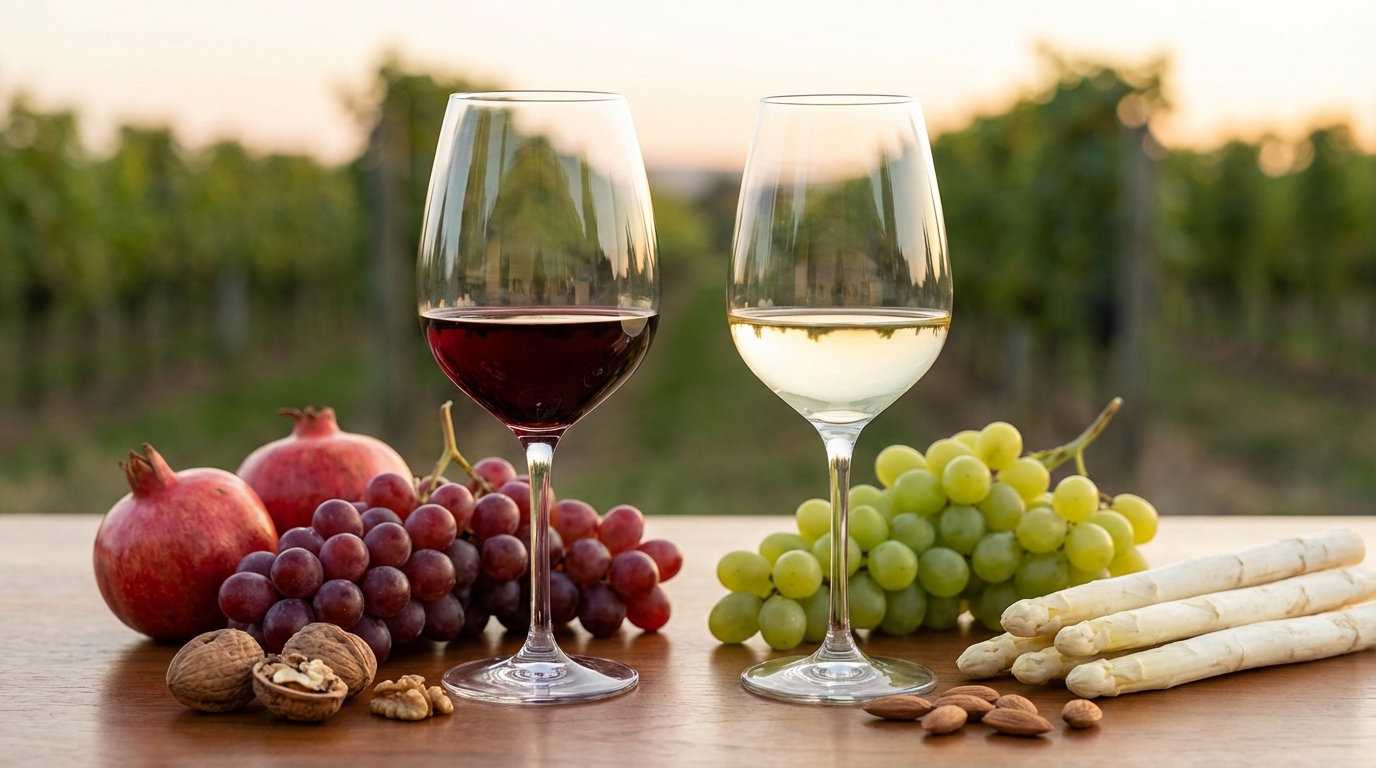 赤ワインと白ワインの健康効果を比較