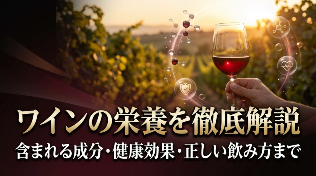 ワインの栄養を徹底解説｜含まれる成分・健康効果・正しい飲み方まで