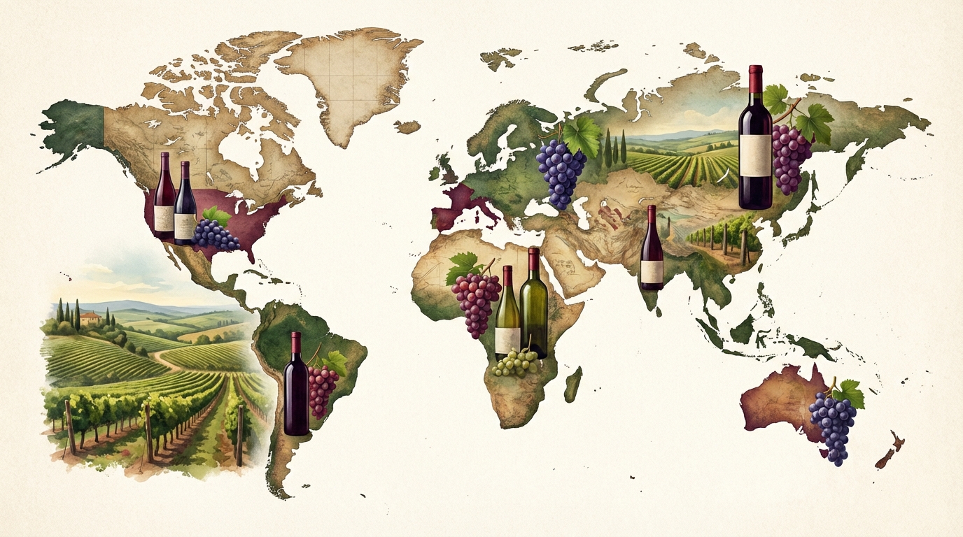 ワインの産地|世界5大産国の特徴と味の傾向