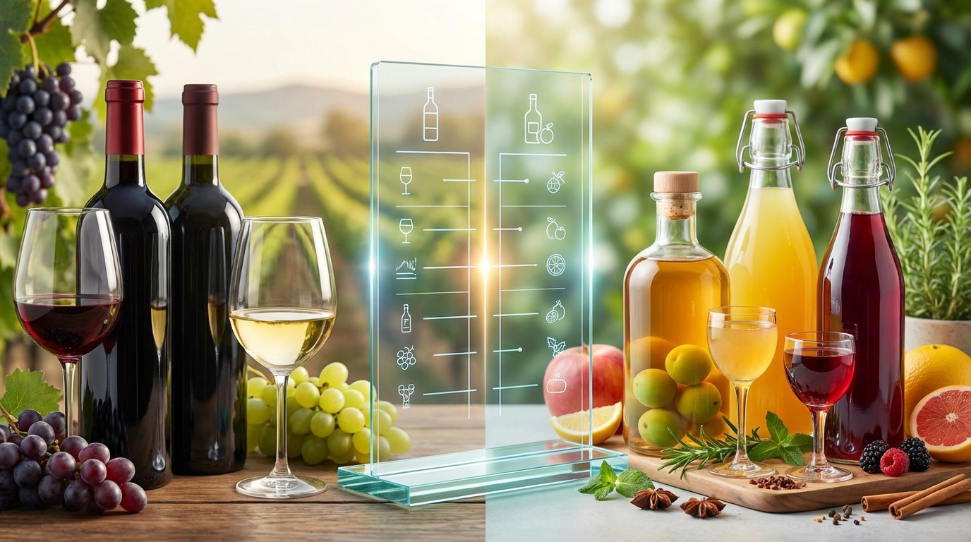 ワインと果実酒の違いを比較表でチェック