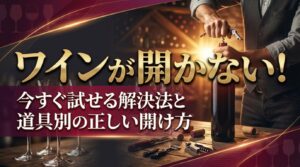 ワインが開かない！今すぐ試せる解決法と道具別の正しい開け方