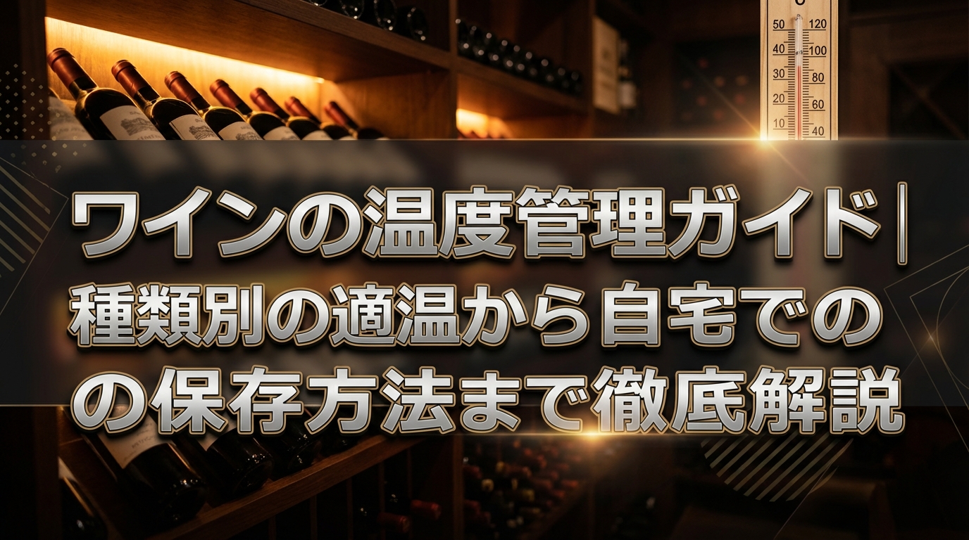 ワインの温度管理ガイド｜種類別の適温から自宅での保存方法まで徹底解説