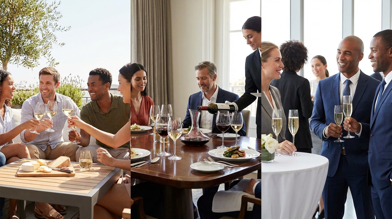 シーン別ワインマナー早見表｜TPOに応じた使い分け