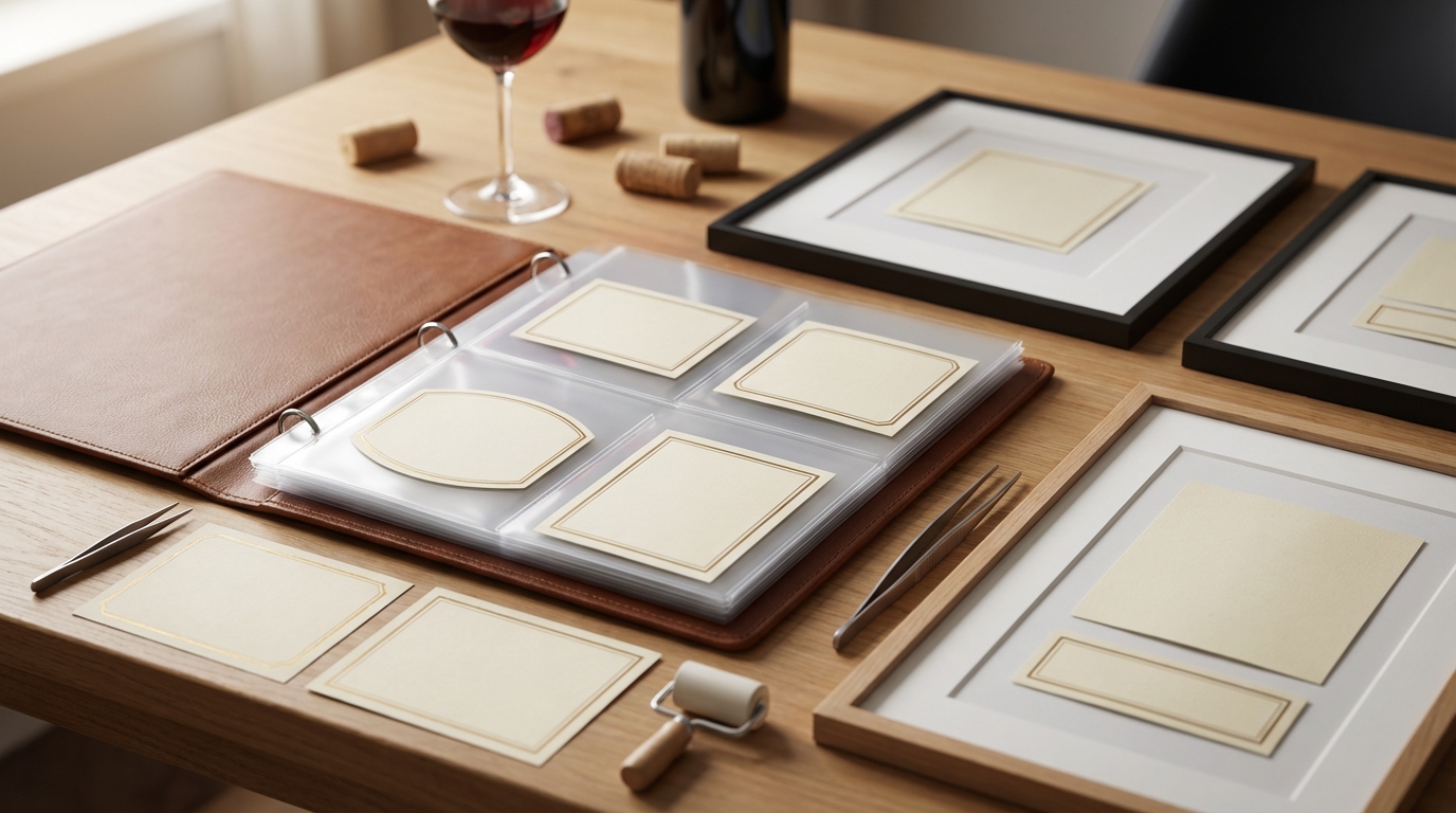 剥がしたワインラベルを綺麗に保存・保管する方法