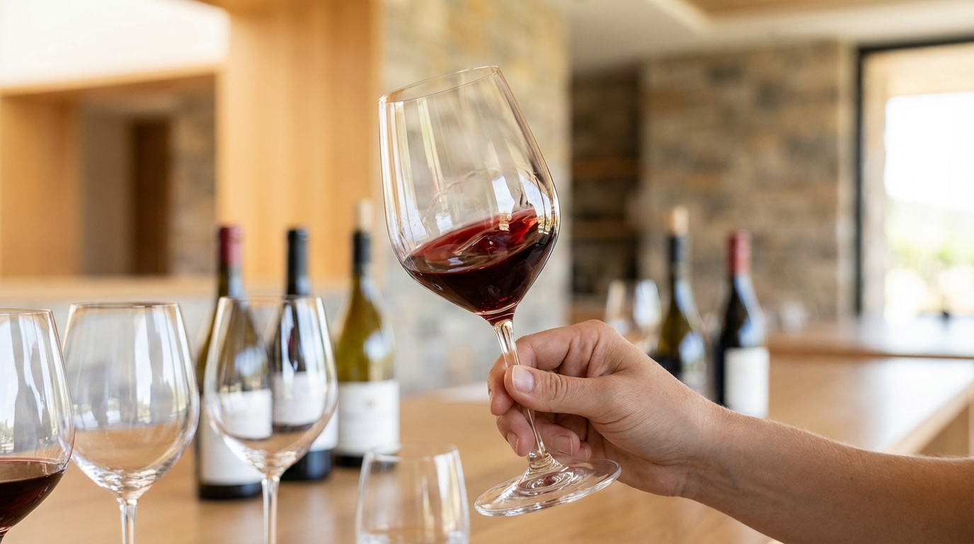 グラスの正しい持ち方・回し方｜テイスティングの基本動作