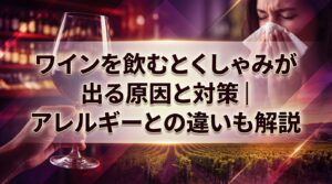 ワインを飲むとくしゃみが出る原因と対策｜アレルギーとの違いも解説