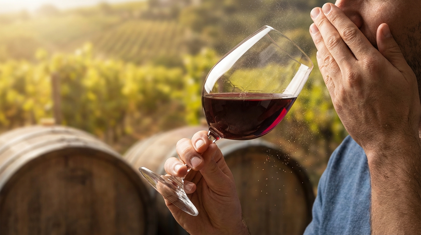 ワインを飲むとくしゃみが出る3つの原因