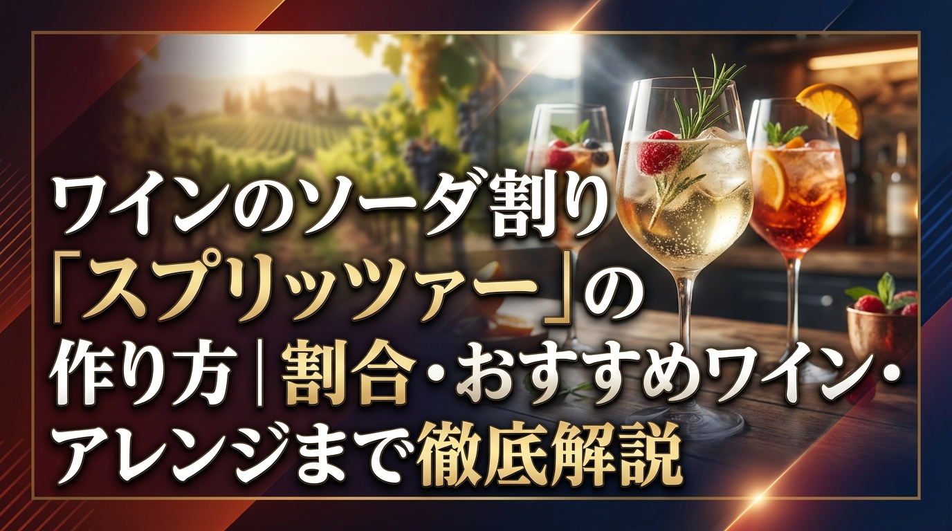ワインのソーダ割り「スプリッツァー」の作り方|割合・おすすめワイン・アレンジまで徹底解説