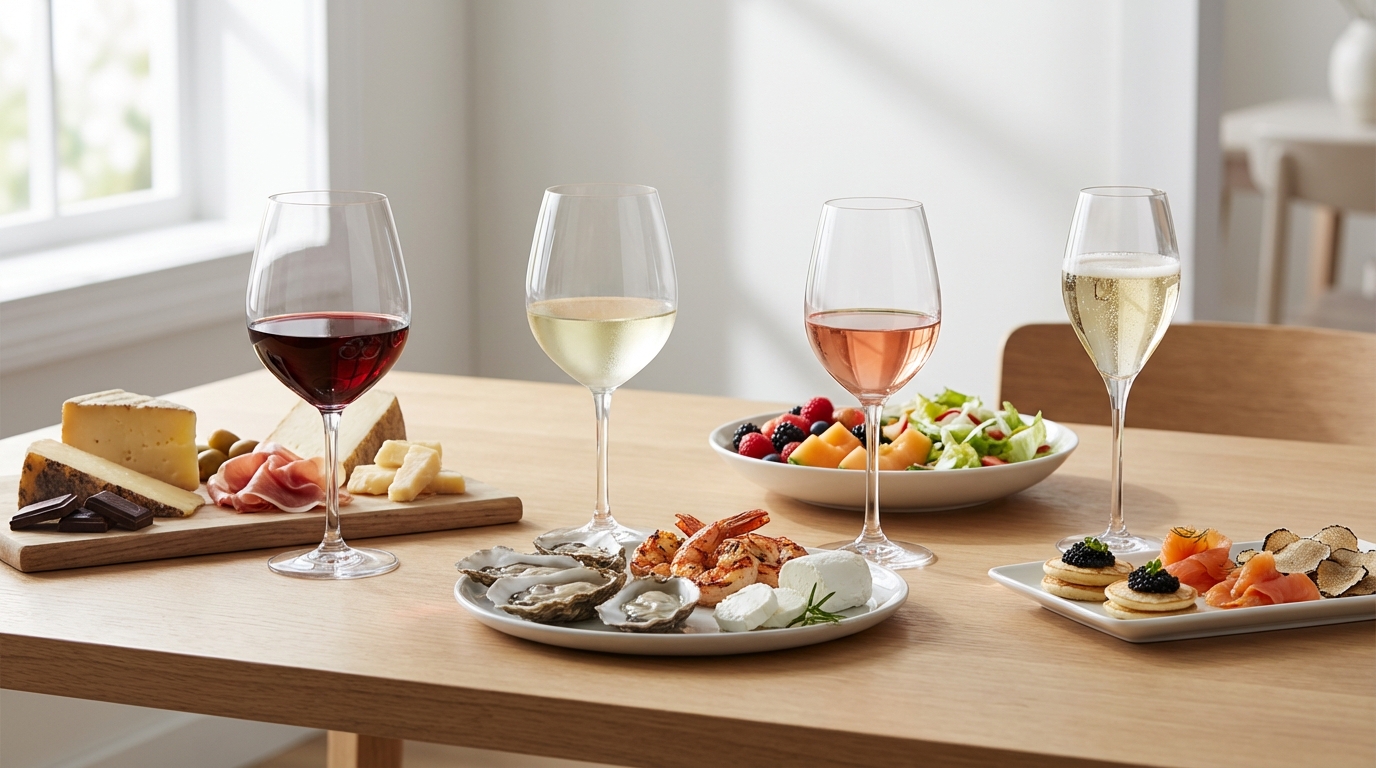 【早見表】赤・白・ロゼ・スパークリング別おすすめおつまみ一覧