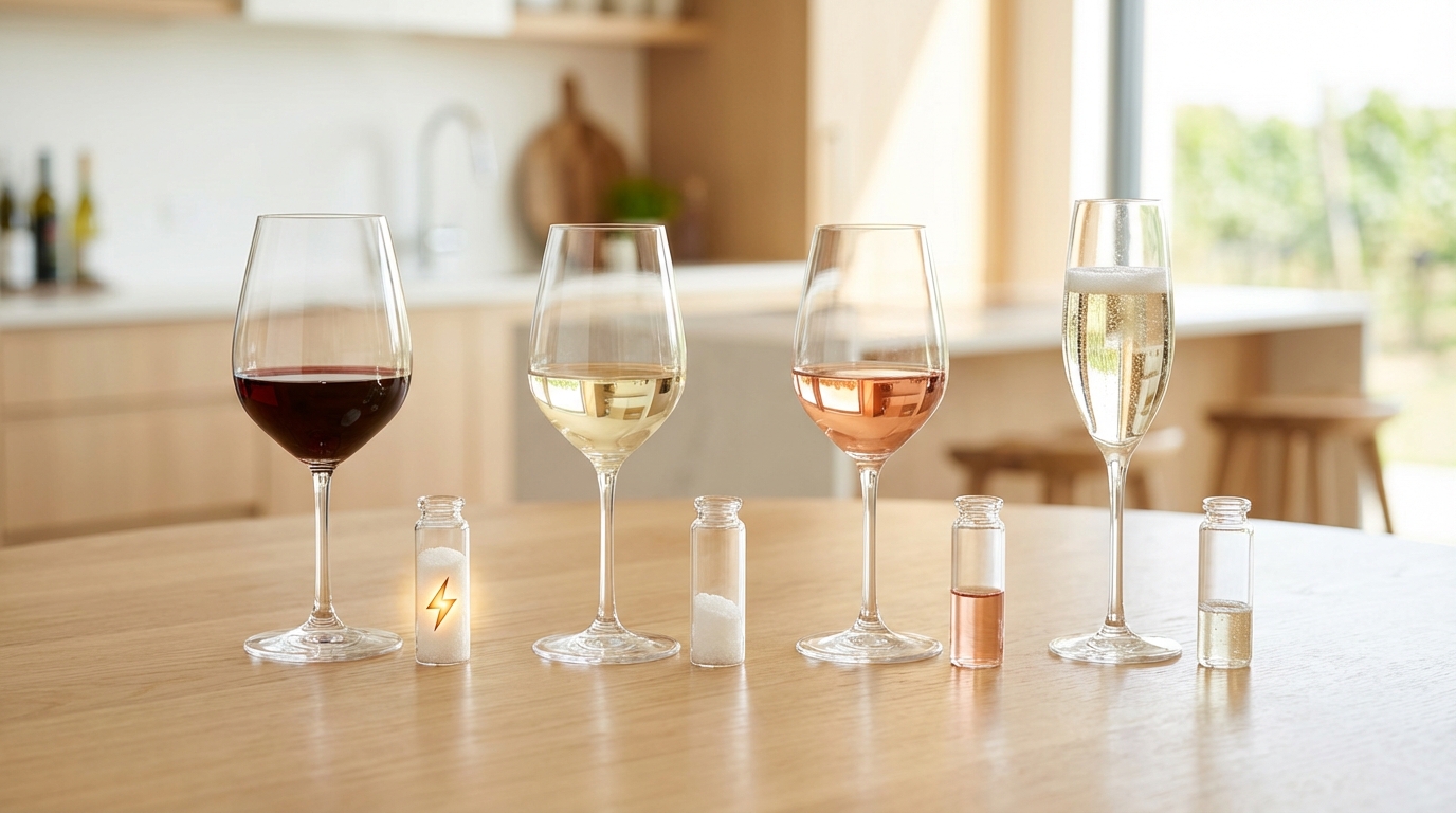 ワインのカロリー・糖質を種類別に比較｜赤・白・ロゼ・スパークリング