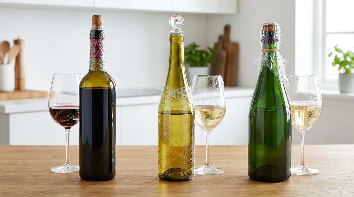 【種類別】赤・白・スパークリングワインのラップ保存方法