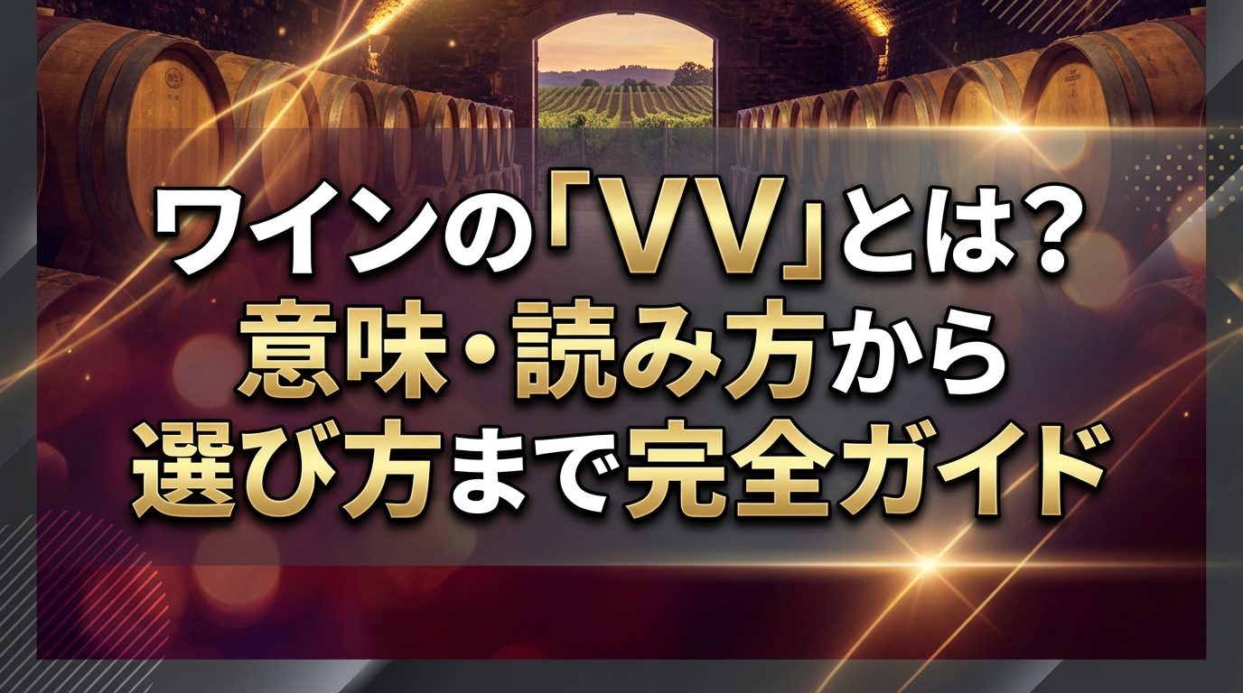 ワインの「VV」とは？意味・読み方から選び方まで完全ガイド