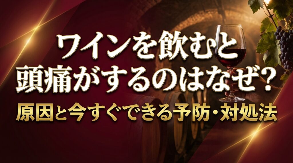 ワインを飲むと頭痛がするのはなぜ？原因と今すぐできる予防・対処法