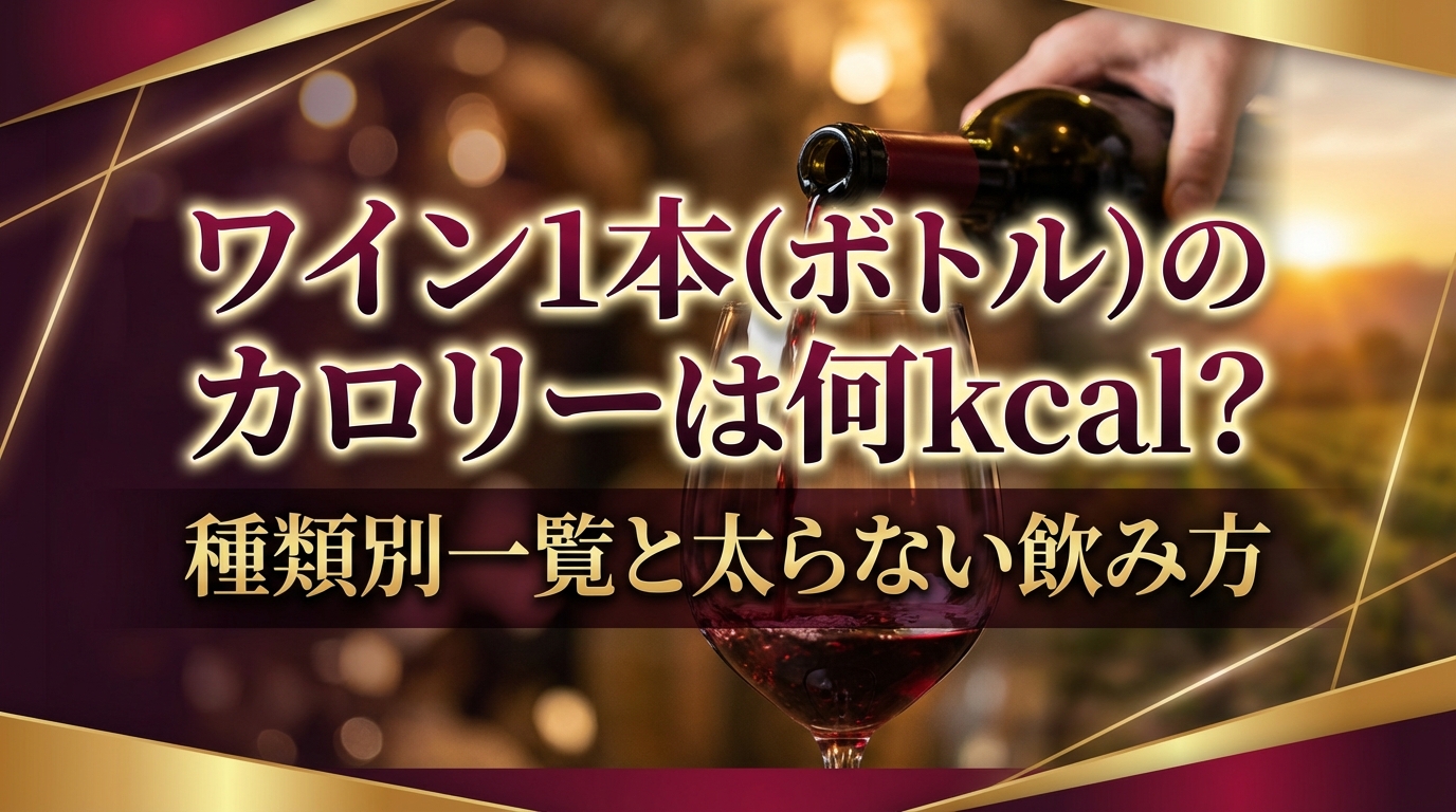 ワイン1本(ボトル)のカロリーは何kcal?種類別一覧と太らない飲み方