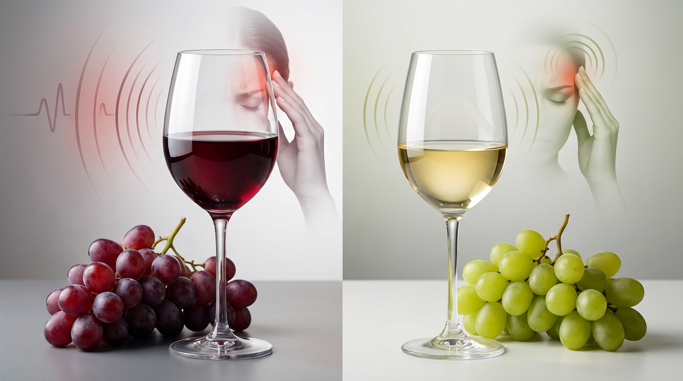 赤ワインと白ワイン、頭痛が起きやすいのはどっち？