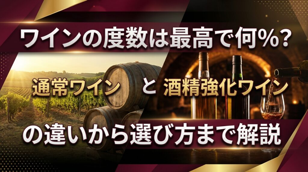ワインの度数は最高で何%？通常ワインと酒精強化ワインの違いから選び方まで解説