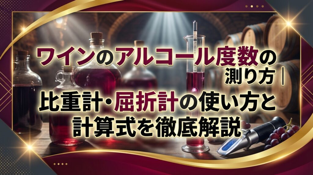 ワインのアルコール度数の測り方｜比重計・屈折計の使い方と計算式を徹底解説
