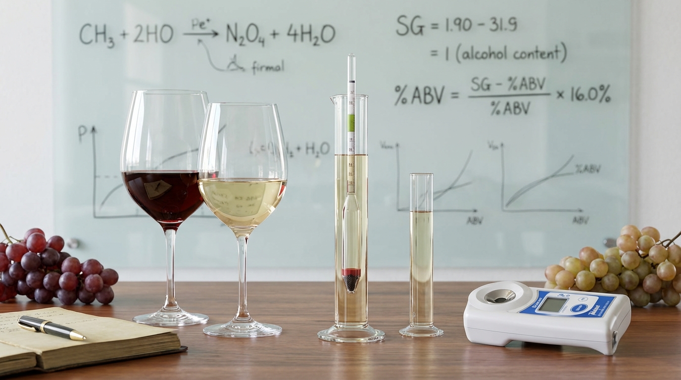 【結論】ワインのアルコール度数を測る3つの方法と計算式