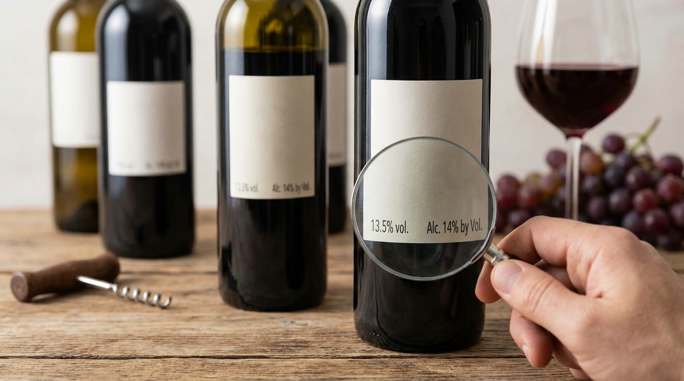 市販ワインのアルコール度数表示の見方