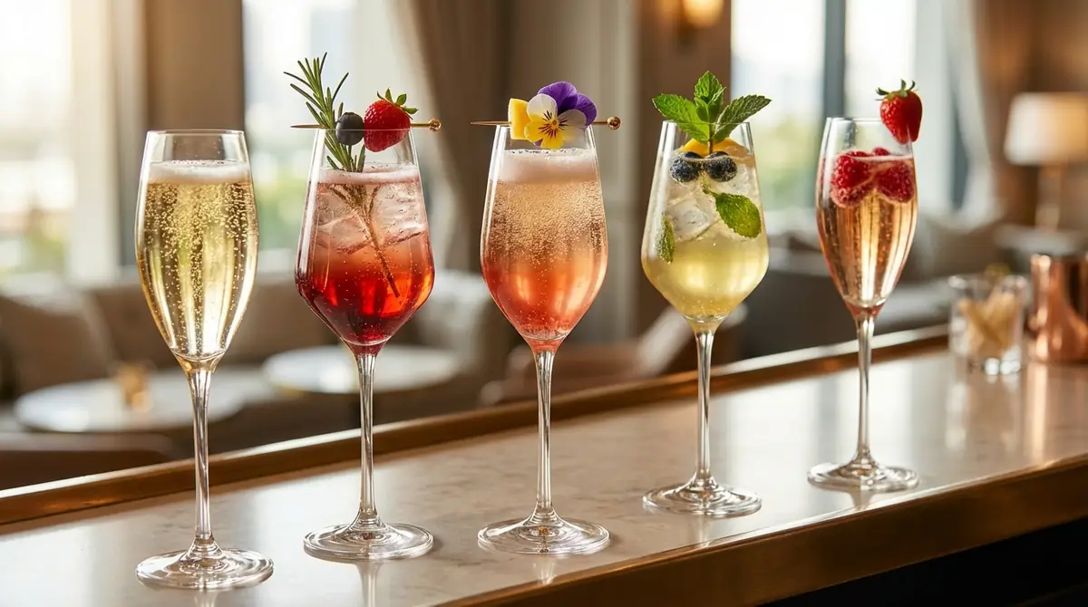 【スパークリングワインベース】華やかな泡のワインカクテル5種類