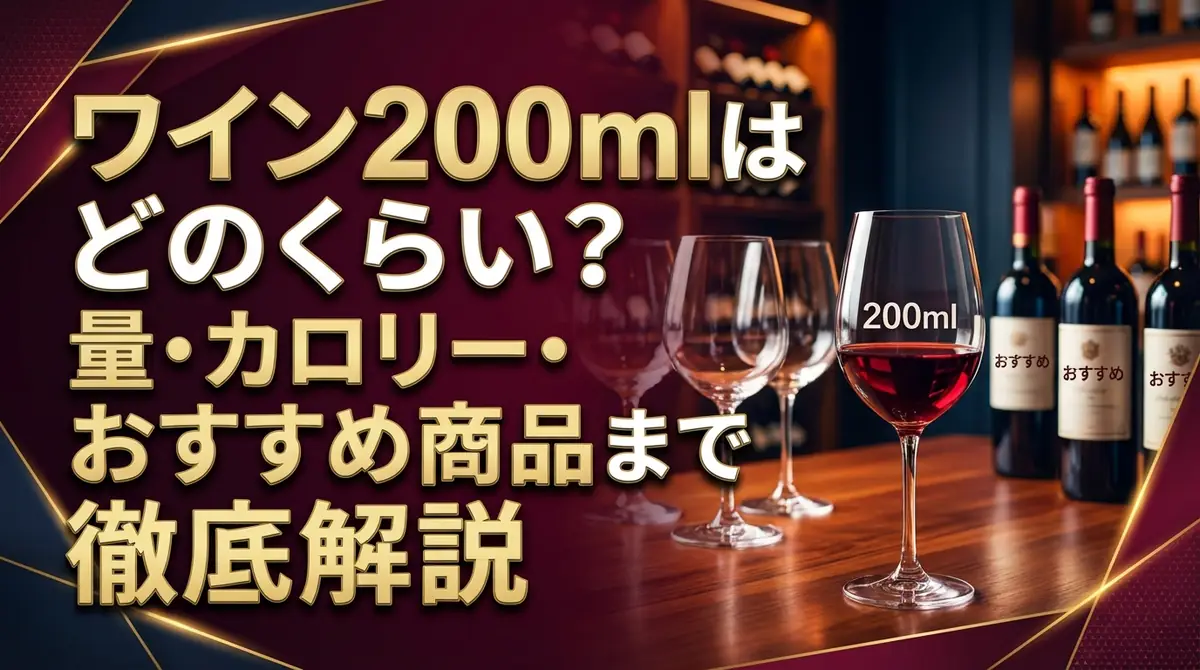 ワイン200mlはどのくらい?量・カロリー・おすすめ商品まで徹底解説