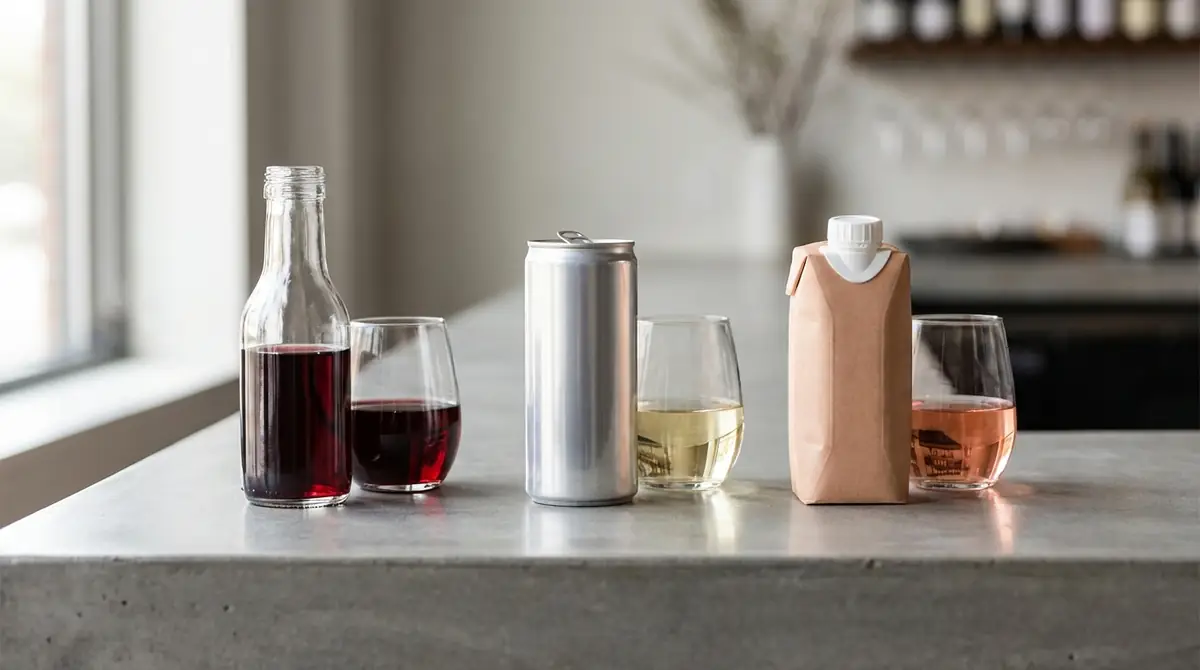 ワイン250mlの容器タイプ|瓶・缶・紙パックの違い