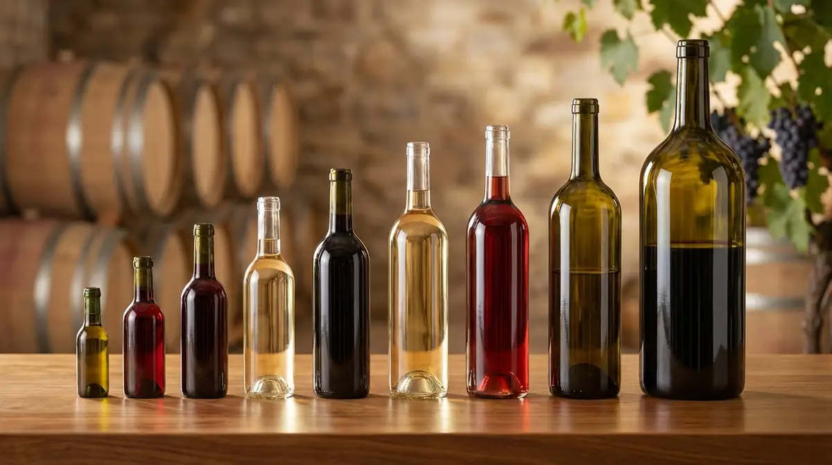 ワインボトル全8サイズの容量一覧|mlと用途を比較
