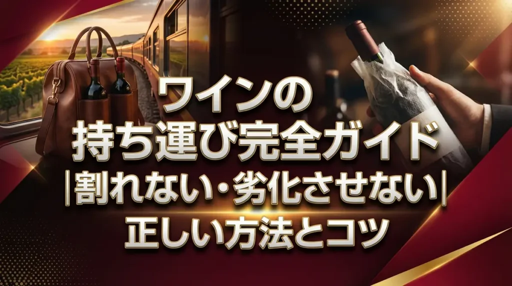 ワインの持ち運び完全ガイド｜割れない・劣化させない正しい方法とコツ