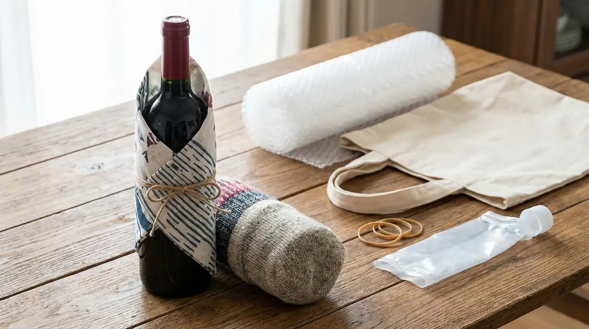 家にあるもので代用！ワイン持ち運びの100均アイテム活用術