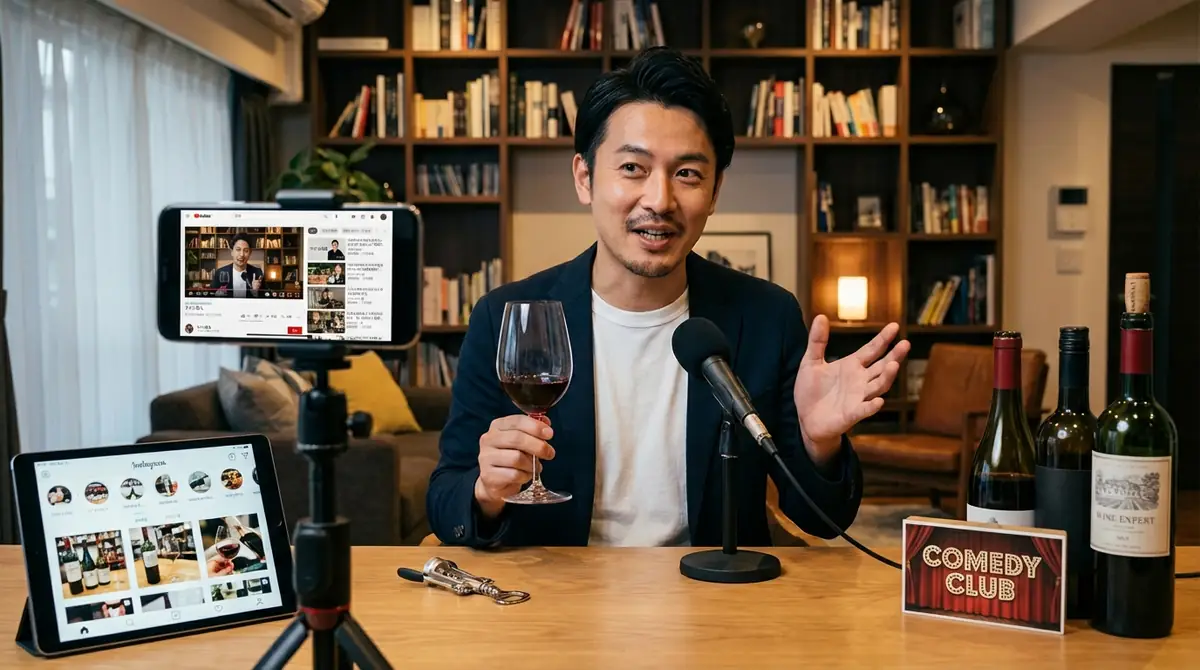 YouTubeやSNSでワイン情報を発信するワイン芸人