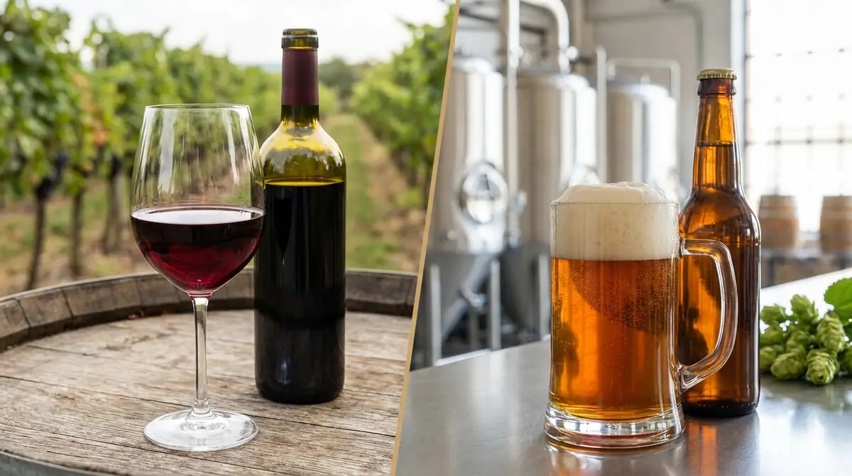 【一目でわかる】ワインvsビール比較早見表