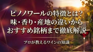 ピノノワールの特徴とは？味・香り・産地の違いからおすすめ銘柄まで徹底解説