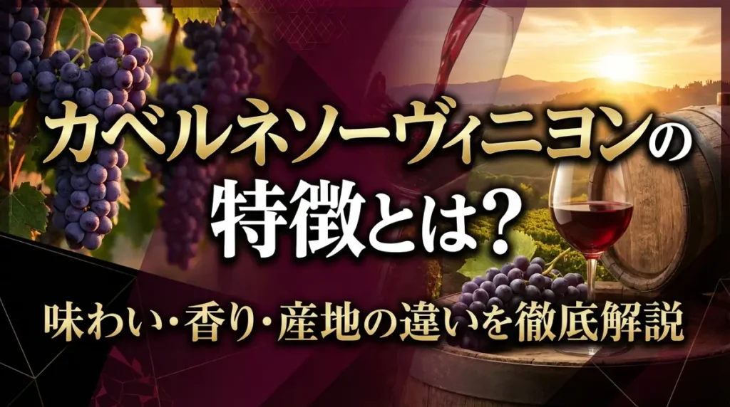 カベルネソーヴィニヨンの特徴とは？味わい・香り・産地の違いを徹底解説
