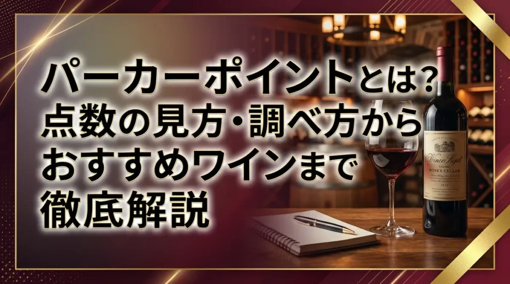 パーカーポイントとは？点数の見方・調べ方からおすすめワインまで徹底解説