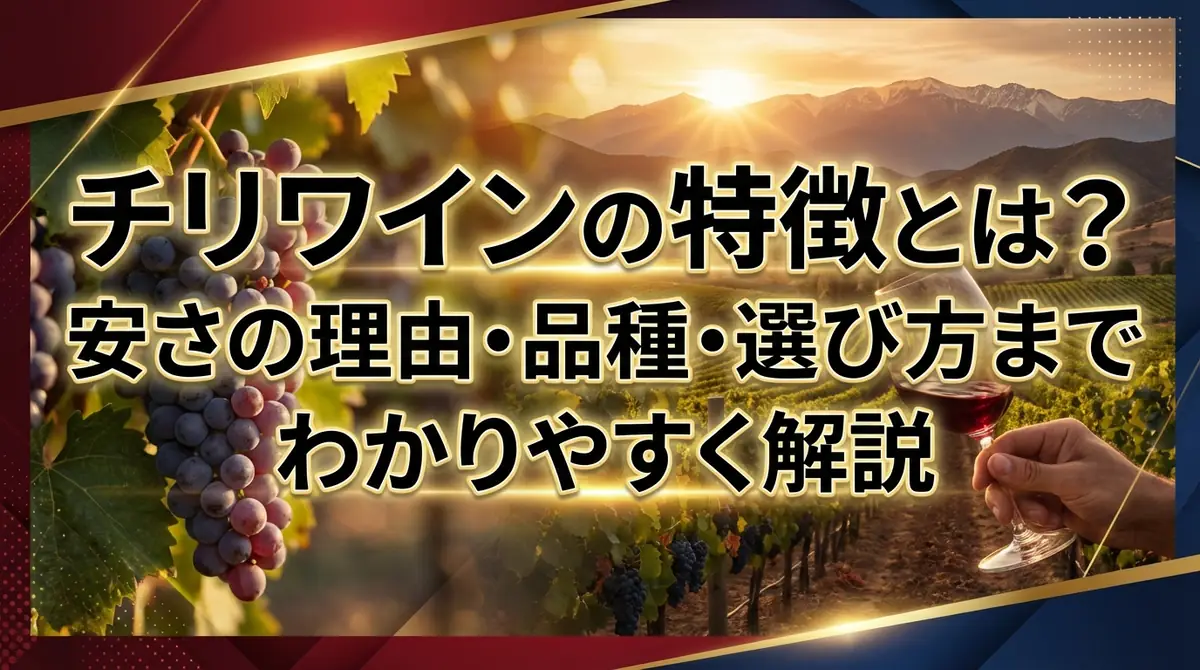 チリワインの特徴とは?安さの理由・品種・選び方までわかりやすく解説
