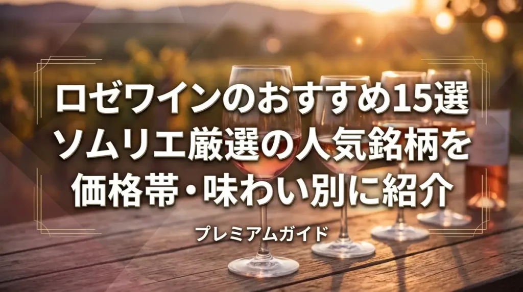 ロゼワインのおすすめ15選｜ソムリエ厳選の人気銘柄を価格帯・味わい別に紹介