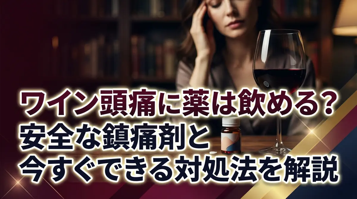 ワイン頭痛に薬は飲める？安全な鎮痛剤と今すぐできる対処法を解説
