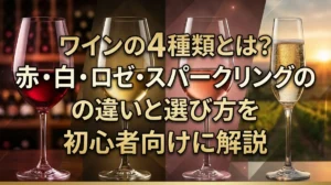 ワインの4種類とは？赤・白・ロゼ・スパークリングの違いと選び方を初心者向けに解説