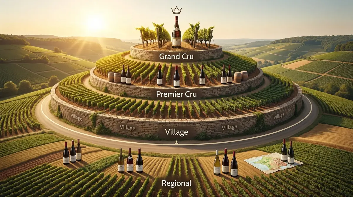 ブルゴーニュワインの格付け制度｜4つの階層を図解で理解