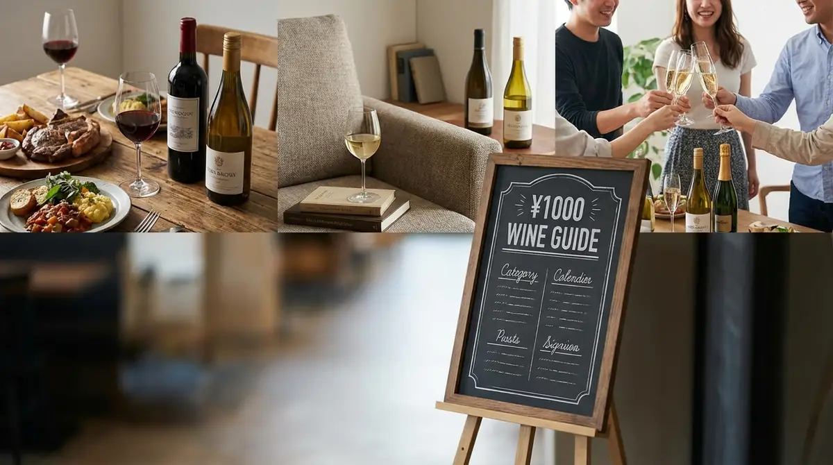 【シーン別】1000円おすすめワイン早見表