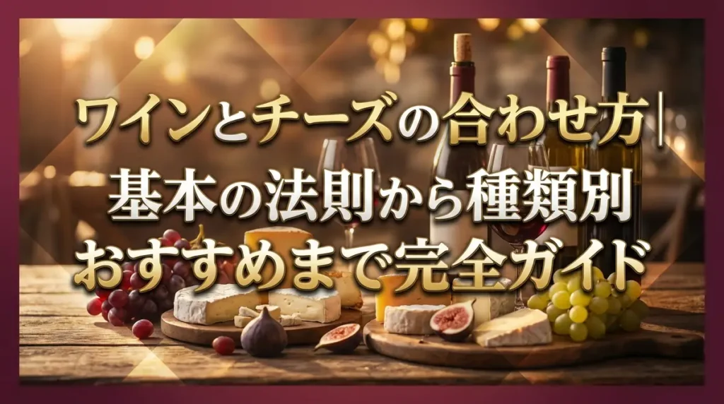 ワインとチーズの合わせ方｜基本の法則から種類別おすすめまで完全ガイド